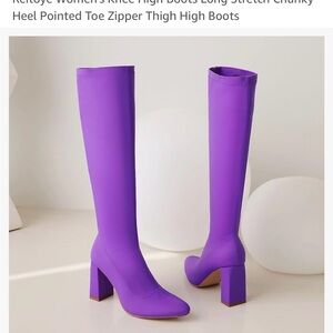 Women's Purple Knee High Boots